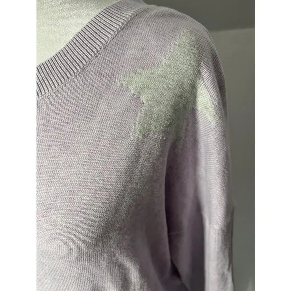 Vineyard Vines Purple Stars Crewneck Sweater Size M - Picture 3 of 5